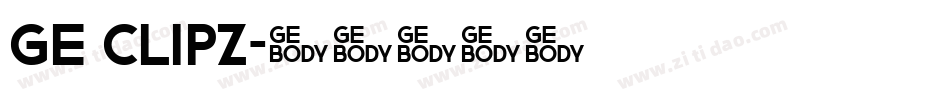 GE Clipz字体转换
